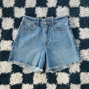 Abercrombie & Fitch “The Dad Short” High Rise Denim Shorts.